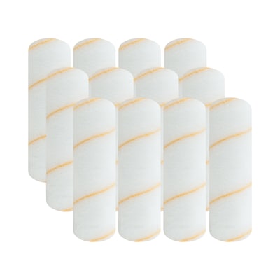 Wooster Brush Pro/Doo-Z Roller Cover, 9, 0.38 Nap, White/Golden, Dozen (0RR6420090)