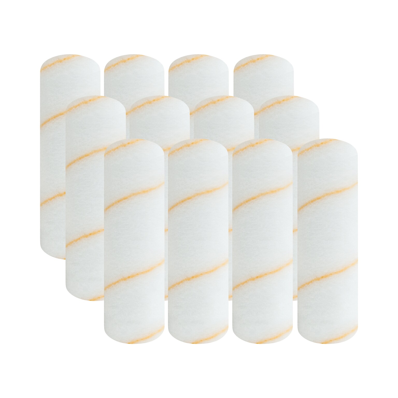 Wooster Brush Pro/Doo-Z Roller Cover, 9, 0.38 Nap, White/Golden, Dozen (0RR6420090)