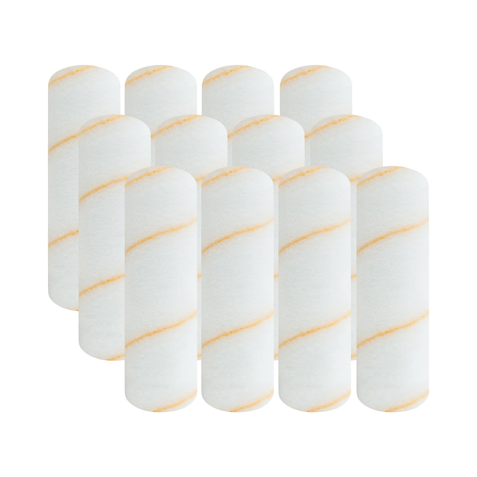 Wooster Brush Pro/Doo-Z Roller Cover, 9, 0.38 Nap, White/Golden, Dozen (0RR6420090)