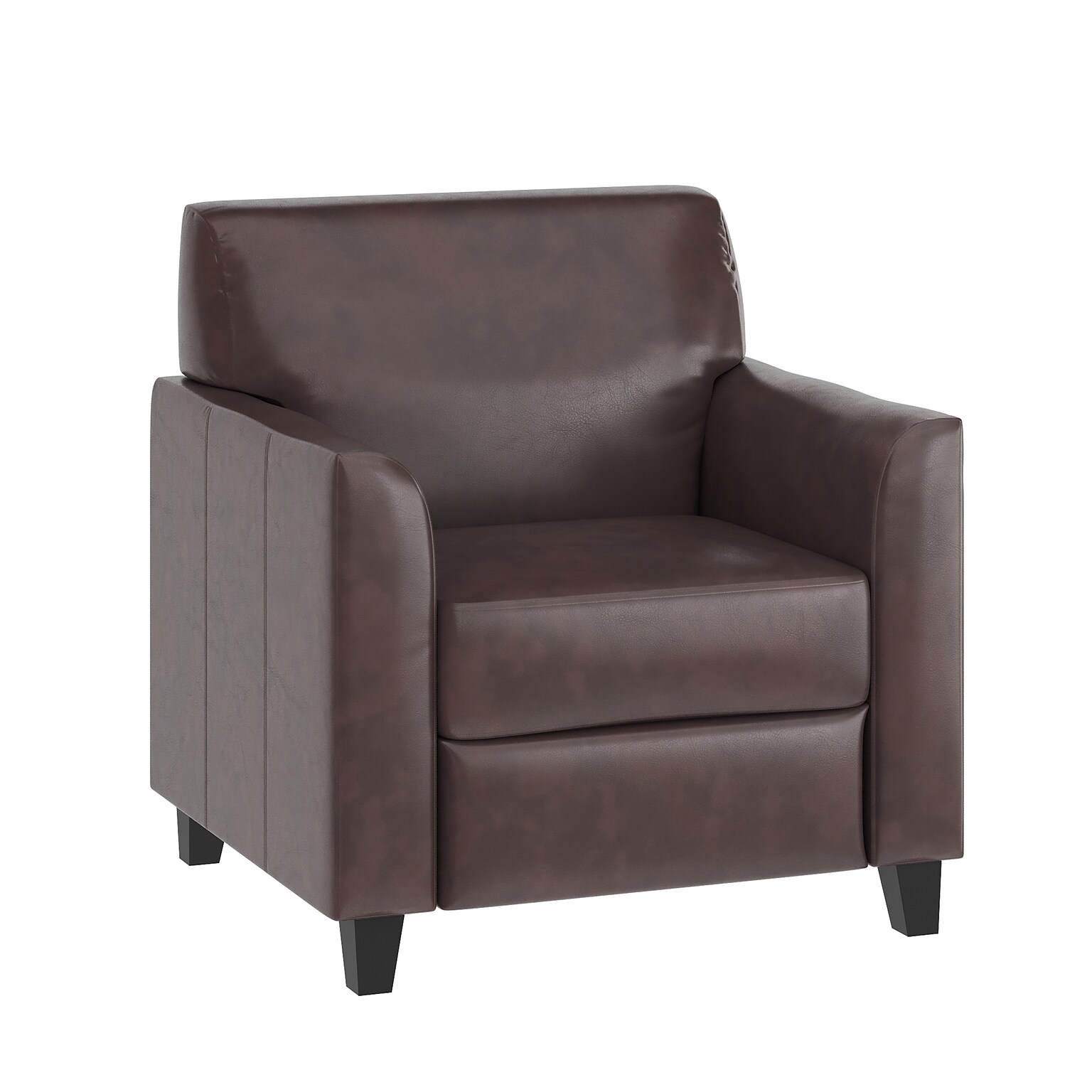 Flash Furniture HERCULES Diplomat Series LeatherSoft Office Guest and Reception Chair, Brown (BT8271BN)