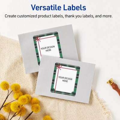 Avery Rectangle Multipurpose Labels, 4" x 3-1/3", White, 40/Pack (19479370405)