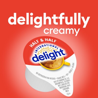 International Delight Half & Half Coffee Creamer Singles, 0.30 oz., 384/Carton (136469)