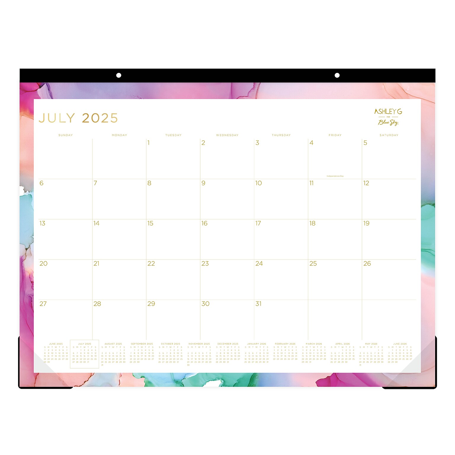 2025-2026 Blue Sky Ashley G 22 x 17 Academic Monthly Desk Pad Calendar (148668-A26)