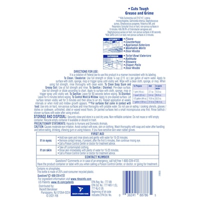 Lysol Clean & Fresh Disinfecting Multi-Surface Cleaner Degreaser, Lavender & Orchid Essence Scent, 144 oz. (36241-88786)