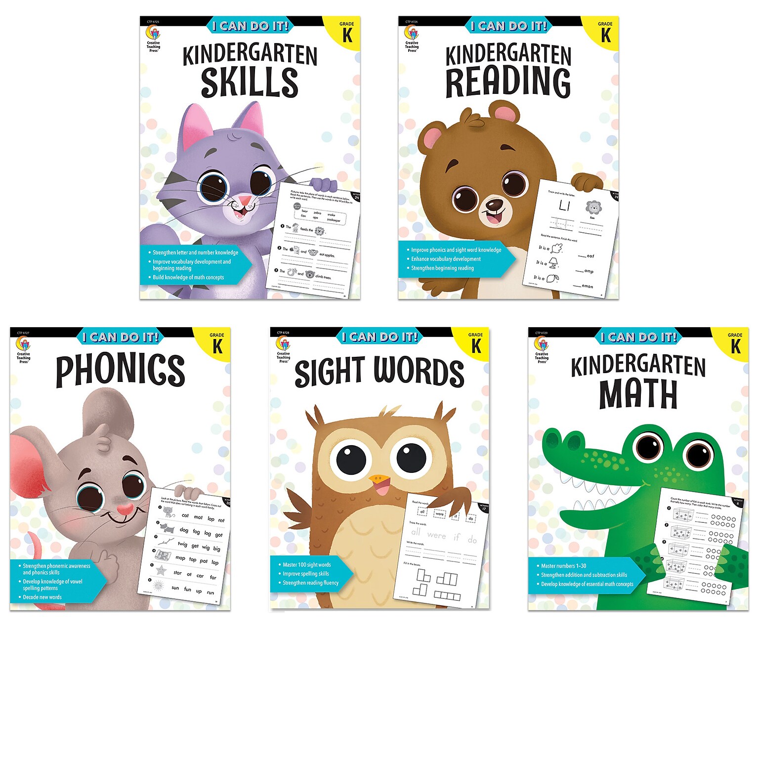 Creative Teaching Press I Can Do It! Kindergarten Skills Workbook (CTP8839)