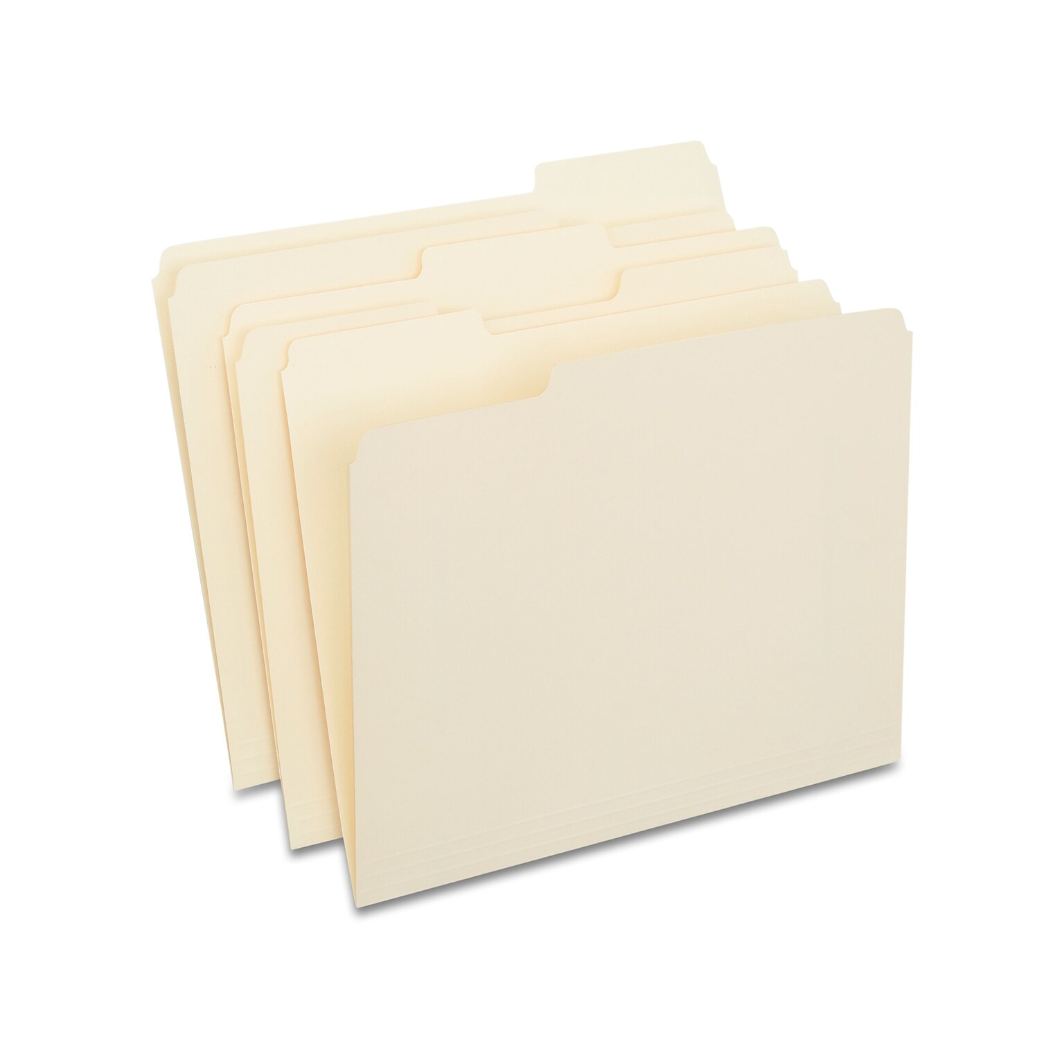 Staples® 30% Recycled File Folders, 1/3-Cut Tab, Letter Size, Manila, 250/Box (ST56673-CC)