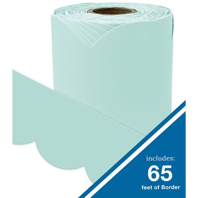 Carson Dellosa Education Rolled Scalloped Bulletin Board Border, 3" x 65', Sea Glass Green, 3/Bundle (CD-108532-3)