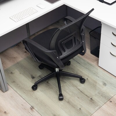 Mind Reader Carpet & Hard Floor Chair Mat, 36" x 46", Clear Tempered Glass (TGC4636-CLR)