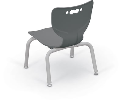 MooreCo 10" Hierarchy Student Chair with 4 Legs, Grey/Platinum Base (703673561730)