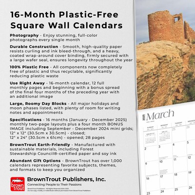 2025 BrownTrout Colorado National Parks & Monuments 12" x 12" Monthly  Wall Calendar (9781975474706)