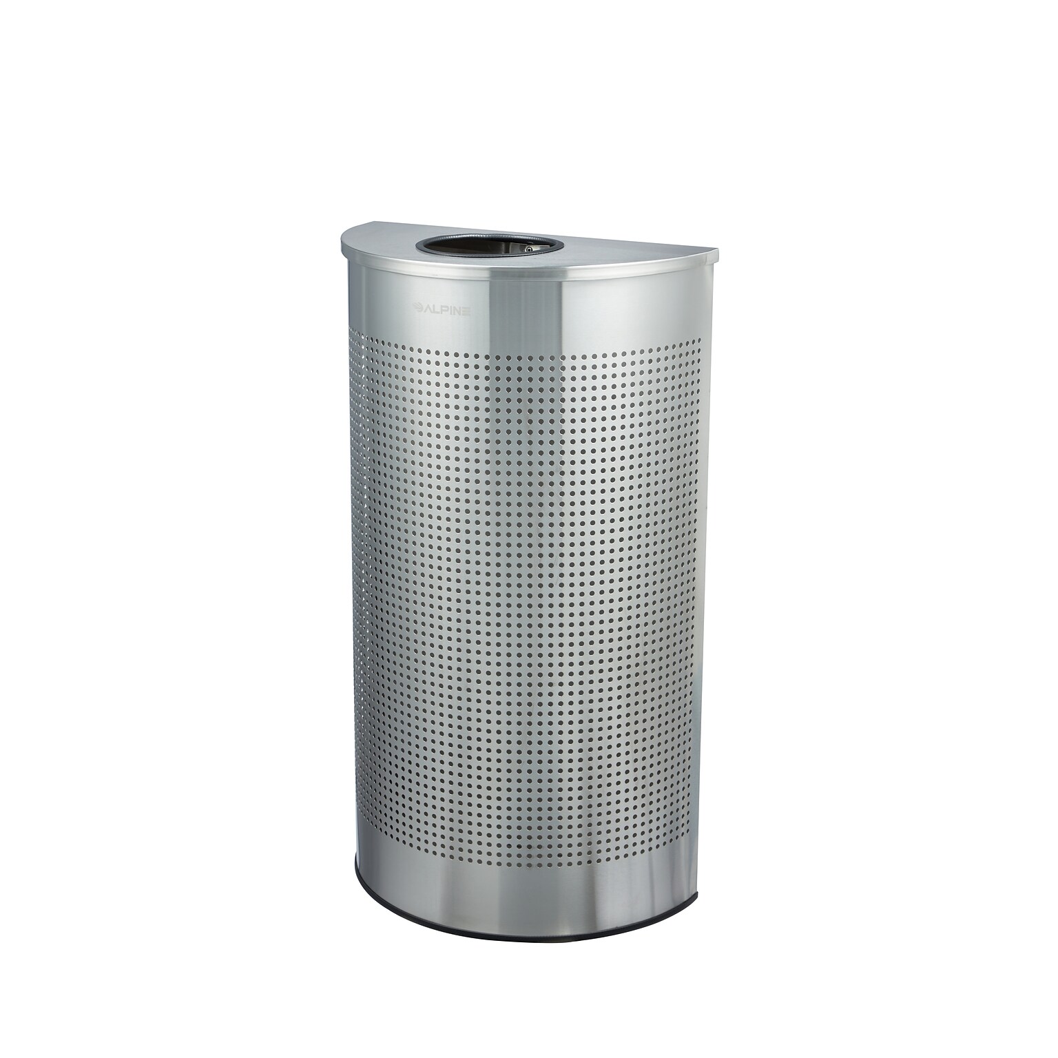 Alpine Industries Stainless Steel Trash Can, 12 Gallon, Silver (ALP438-12HR-SS)