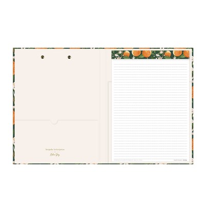 Blue Sky Bespoke Plastic Storage Clipboard, Letter Size, Oranges Green (155600)
