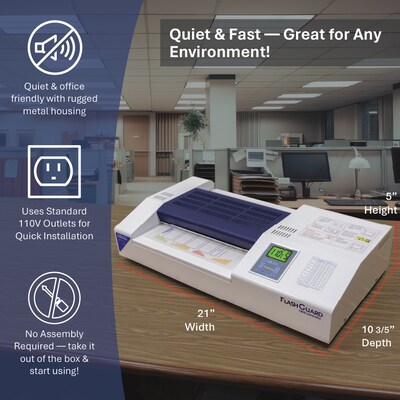 Formax FlashGuard 13R10 Thermal & Cold Laminator, 13" Width, White (FlashGuard 13R10)