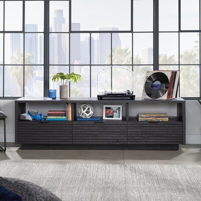 Sauder Harvey Park Credenza TV Stand, Screens up to 70", Raven Oak (433482)