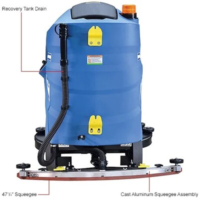 Global Industrial Auto Ride-On Floor Scrubber, 40" Cleaning Path (641750)