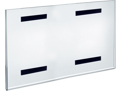 Azar Sign Holder, 11 x 17, Horizontal, Wall Mounted, Clear Acrylic, 2/Pack (129937-2PK)