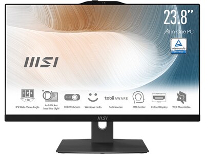 MSI Modern AM242TP 12M-236US All-in-One Desktop Computer, Intel Core i5-1240P, 8GB Memory, 256GB SSD