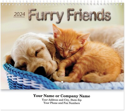 Custom Furry Friends Spiral Wall Calendar