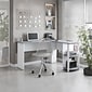 Techni Mobili 51" Mixed Materials L-Shaped Desk, Gray (RTA-8413L-GRY)