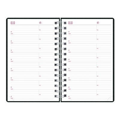 2026 Brownline DuraFlex 5" x 8" Daily & Monthly Appointment Book, Plastic Cover, Black (CB634V.BLK)