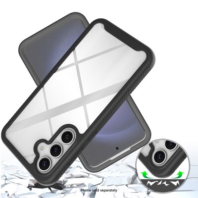 SaharaCase Raider Phone Case for Galaxy S24 FE, Shock Absorbing, Black (CP00713)