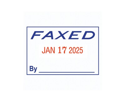 2000 Plus Dater, FAXED, Blue and Red Inks (011032)