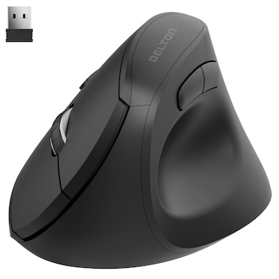 Delton S12P Wireless Optical 2.4 GHz Mouse, Black (DMERGS12P-WB)