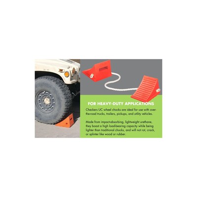 Checkers Roadblock 4.5 lbs. Large Wheel Chock, Orange (UC1500-4.5)