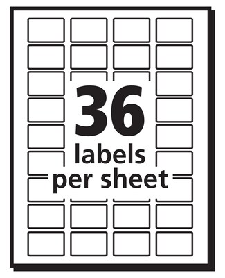 Avery Laser/Inkjet Multipurpose Labels, 1/2" x 3/4", White, 1008 Labels Per Pack (5418)