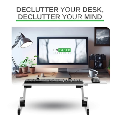 Uncaged Ergonomics WorkEZ Adjustable Keyboard Tray, Silver (WEKTS)