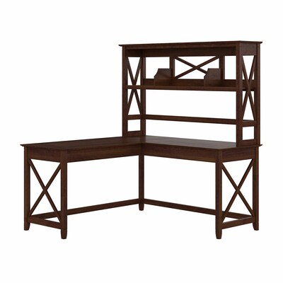Bush Furniture Key West 60 L-Shaped Desk, Bing Cherry (KWS048BC)