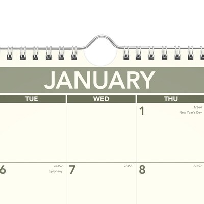2026 AT-A-GLANCE Recycled 15" x 12" Monthly Wall Calendar, Green/Black (PMG77-28-26)