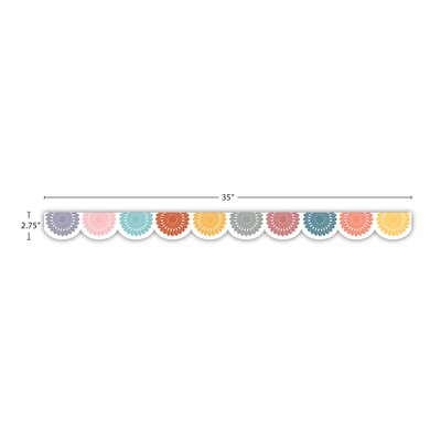 Teacher Created Resources Die-Cut Border Trim, 2.75" x 2.92', Happy Cactus Crew Fiesta, 12/Pack, 6 Packs/Bundle (TCR6957-6)
