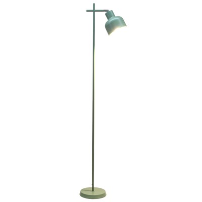 Simple Designs Sleek Essentials 54.72 Metal Floor Lamp with Round Shade, Sage Green (LF1051-SGE)