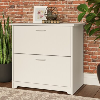 Bush Furniture Cabot 2-Drawer Lateral File Cabinet, Not Assembled, Letter/Legal, White, 31.26"W (WC31980)