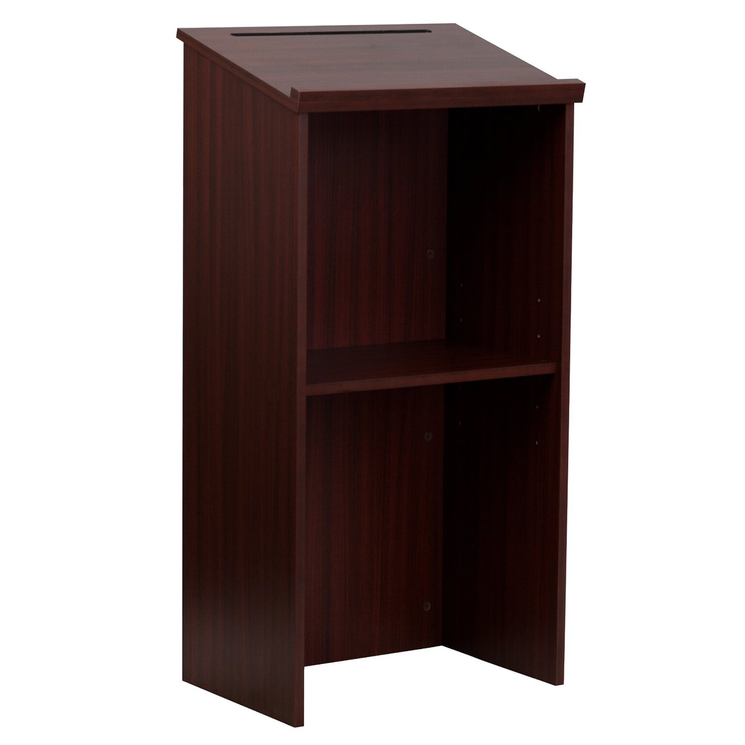 AdirOffice 46 Speaker Podium Lectern, Mahogany (661-01-BLK-PKG)