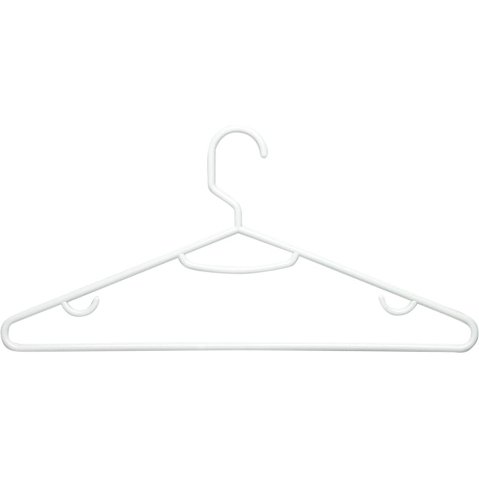 Honey-Can-Do Recycled Plastic Hanger, White, 15/Pack (HNG-01523)