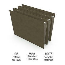 Staples® Hanging File Folder, Letter Size, Standard Green, 25/Box (TR521229)
