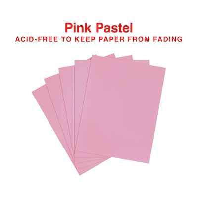 Staples Pastel 30% Recycled Color Copy Paper, 20 lbs., 8.5" x 11", Pink, 500/Ream (14779)