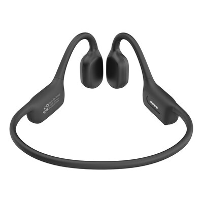 OPN Sound Swym+ True Wireless Bone-Conduction Waterproof Neckband Headphones with Microphone, Bluetooth, Black (OS7000BL)