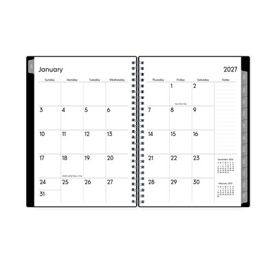 2027 Blue Sky 5.875" x 8.625" Day-to-Day Calendar, Black (160971)