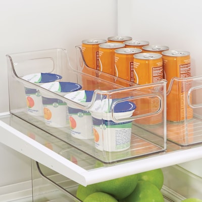 iDESIGN Medium Stackable Plastic Storage Bin, Clear (73430)