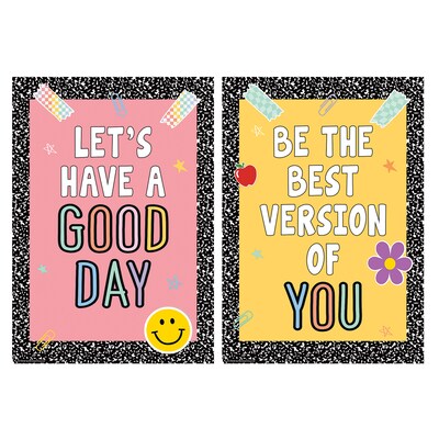 Teacher Created Resources 13-3/8" x 19" Cool for School Positive Posters, 4/Set (TCR2088730)