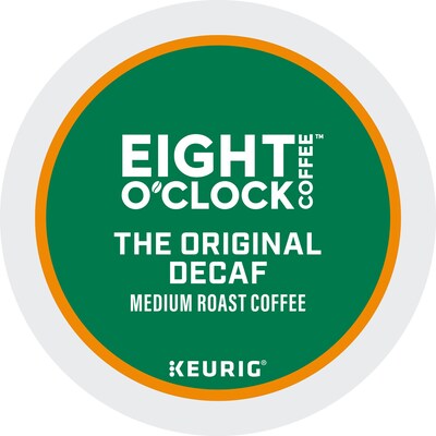 Eight O'Clock The Original Decaf Coffee, Keurig K-Cup Pod, Medium Roast, 96/Carton (6425CT)