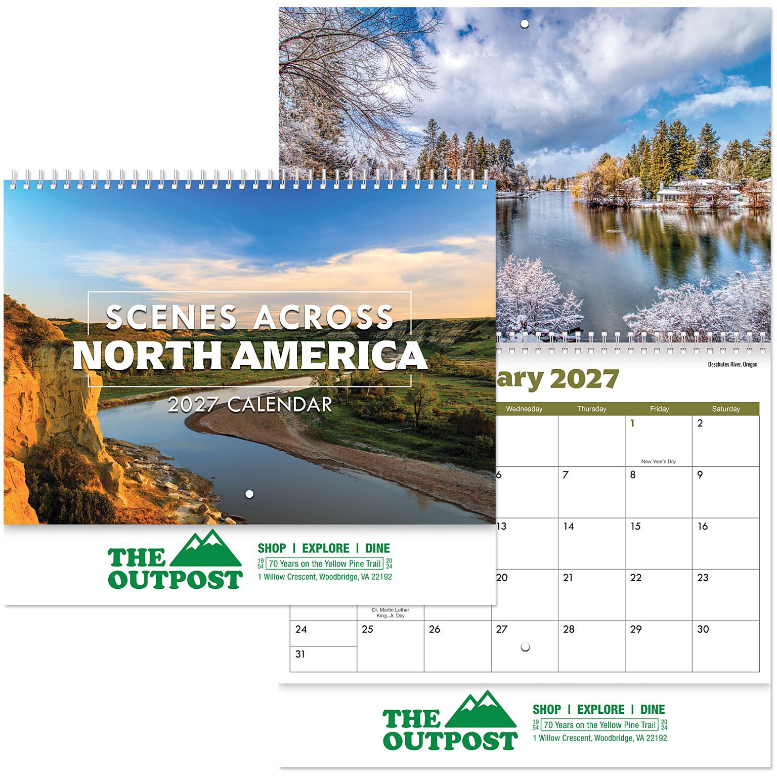 Custom Scenes Across America Wall Calendar Spiral