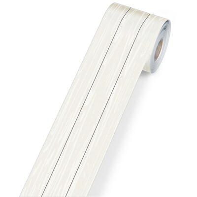 Carson Dellosa Education Rolled Straight Borders, 3x 65, White Wood Grain, 3/Bundle (CD-108498-3)
