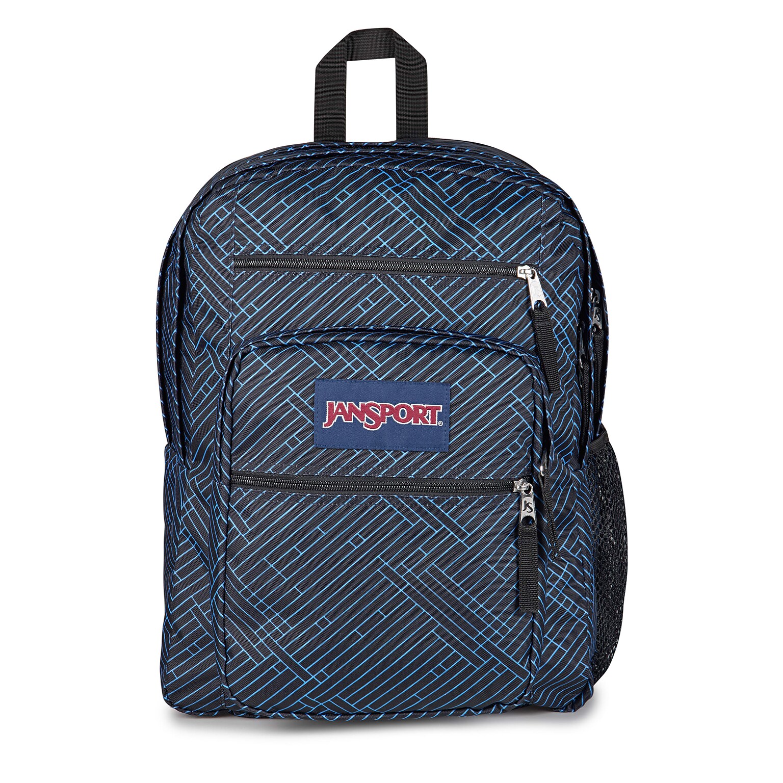 JanSport Big Student Laptop Compatible Backpack, Large, Blue Stripes (JS0A47JKA0E)