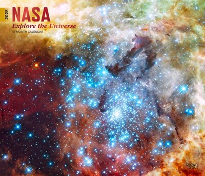 2025 BrownTrout NASA Explore the Universe 7 x 12 Monthly Deluxe Wall Calendar (9781975473105)