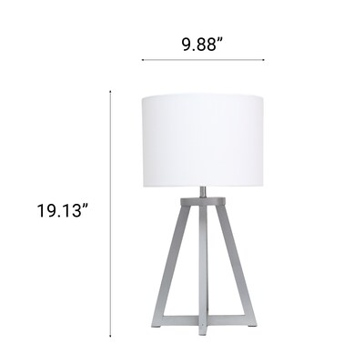 Creekwood Home 19" LED Table Lamp, Gray/White (CWT-1001-GW)