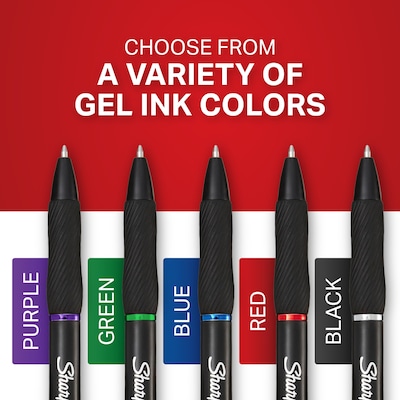 Sharpie S-Gel Retractable Gel Pens, Bold Point, 1.0mm, Black Ink, 36 Pens/Pack (2096181)